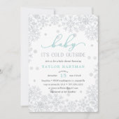 Bébé Il fait froid dehors | Invitation Baby shower (Devant)