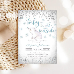 Bébé il fait froid dehors Invitation Baby Shower