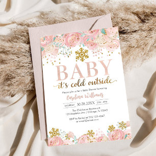 Bébé il fait froid dehors Invitation Baby Shower