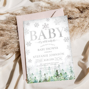 Bébé il fait froid dehors Invitation Baby Shower
