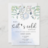 Bébé il fait froid dehors invitation baby shower (Devant)
