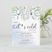 Bébé il fait froid dehors invitation baby shower (Debout devant)