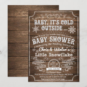 Bébé il fait froid dehors Invitation de Baby Showe