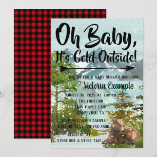 Bébé il fait froid dehors Ours Invitations à une B
