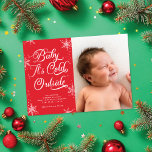 Bébé Il fait froid dehors vacances Carte photo de<br><div class="desc">Ce carte photo de vacances moderne mais élégant dispose d'une photo verticale et d'un message d'accueil en écriture blanche qui dit "Baby It's Cold Outside". Le dos de la carte est un simple arrière - plan rouge. Vous pouvez également ajouter une autre photo au dos et/ou du texte supplémentaire. Vous...</div>