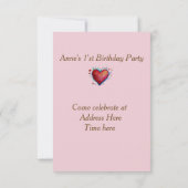 Bébé invitation anniversaire, ours (Dos)