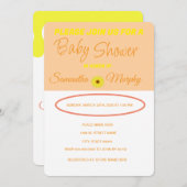 Bébé | Invitation Baby shower (Devant / Derrière)