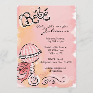 Bebe - Invitation Baby shower français inspirée