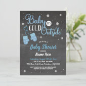 Bébé Invitation Baby shower Il fait froid dehors B (Debout devant)