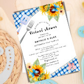 Bébé invitation de douche virtuelle bleu aditable