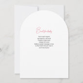 Bébé invitation douche avec adorable arc. (Dos)