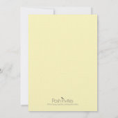 Bebe - invitation française jaune de baby shower (Dos)