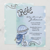 Bebe - invitation inspirée française de baby (Devant / Derrière)