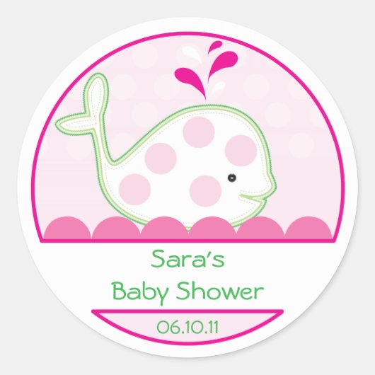 Bébé Invitation ou Favoriser Sticker - Baby Girl W (Devant)