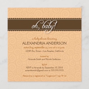 Bébé ! Invitation Tourbillonnant au Baby shower (p