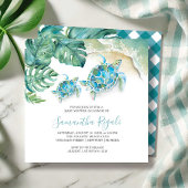 Bébé Invitations de douche Aquarelle tropicale