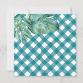 Bébé Invitations de douche Aquarelle tropicale (Dos)