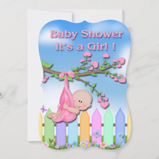 Bébé - Invitations de douches pour bébé Jardin (Devant)