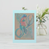 Bébé invitations douche sirène bleue par Renee (Debout devant)