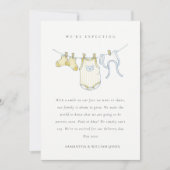 Bébé jaune Faire-part simple (Devant)