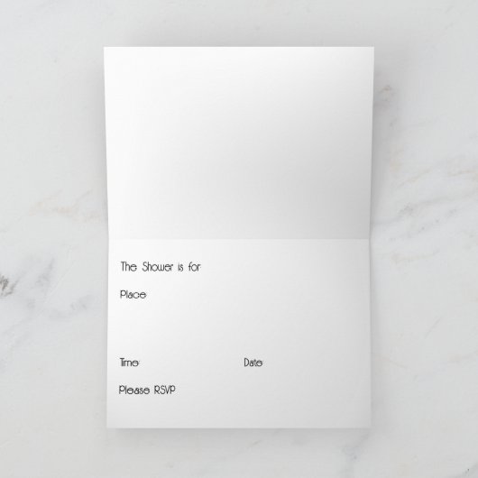 Bébé Jeune fille Douche Invitation avec Wreath & C (Intérieur)