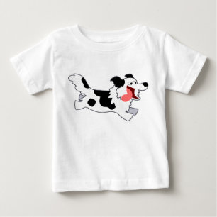 Bébé Jolie bordure de dessin Collie T-shirt pour enfant