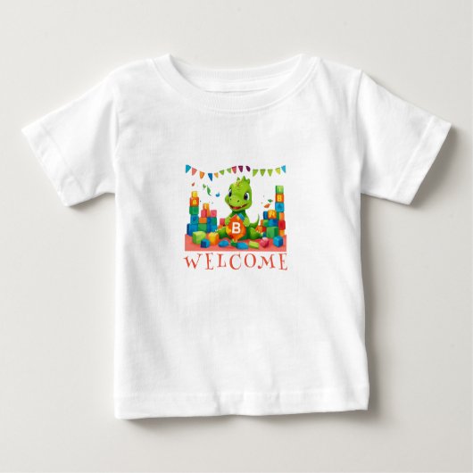 Bébé Jouer Dino Blocks T-shirt pour enfants (Devant)
