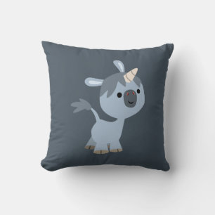 Bébé joyeux dessin animé Coussin de licorne
