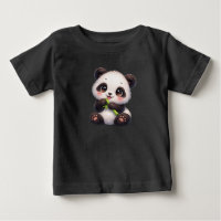 Kawaii Panda avec Bambou | T-shirt graphique pour