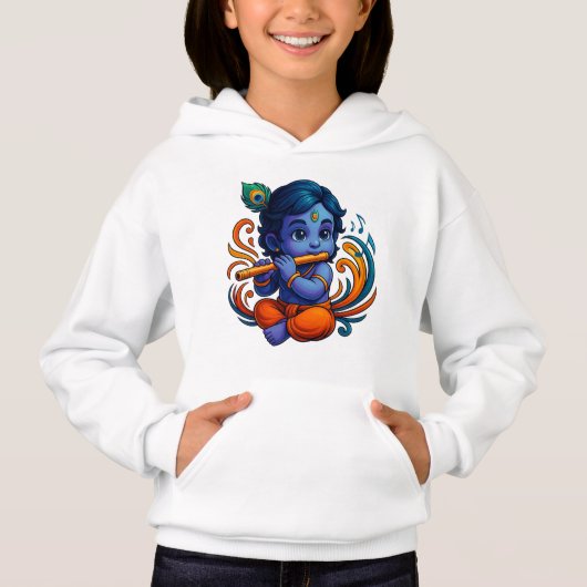 Bébé Krishna avec Flûte - Vibes de paix | 3D dynam (Devant)
