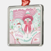 Bébé La petite fille mignonne 1er ornement de Noël (Gauche)