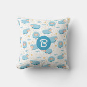 Bébé Lambe Bleue Mouton Jeter Oreiller (Recto)