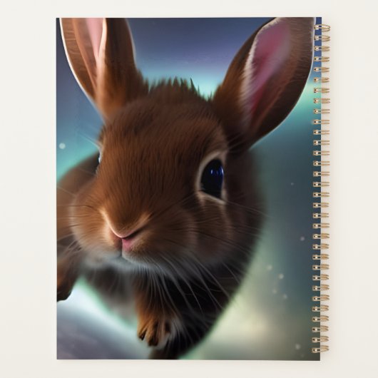 Bébé Lapin Courir Dans L'Espace (Dos)