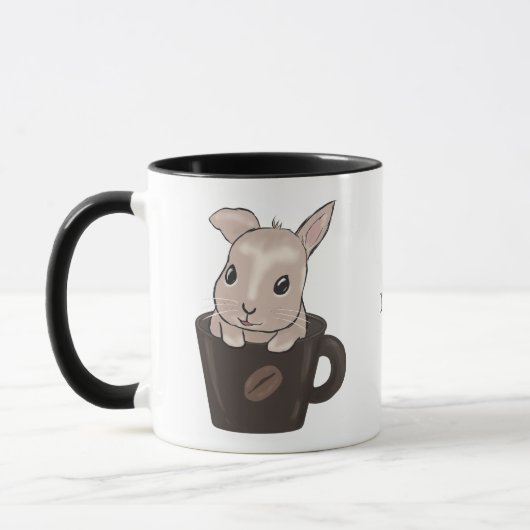 Bébé lapin dans une tasse (Gauche)