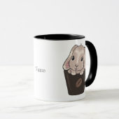 Bébé lapin lop dans une tasse (Devant droit)