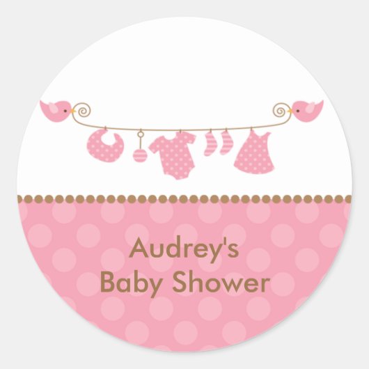 Bébé Lavette Rose Stickers (Devant)