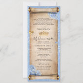 Bébé léger bleu or Quince Scroll carte d'invitatio (Devant)