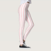 Bébé Leggings rayés rose et blanc (Droite)
