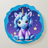 Bébé licorne dans le Coussin rond de PJ (Dos)
