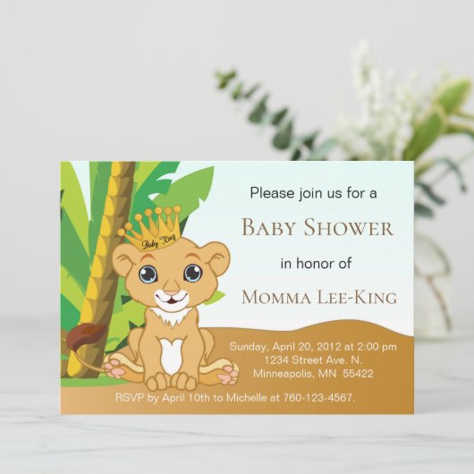 Bébé Lion King Invitation (Debout devant)