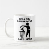 Bébé Litière Mug Drôle Humour (Gauche)