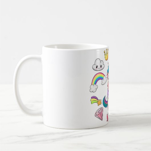 BÉBÉ LUCKY UNICORN MUG POUR LES FILLES DOUCES (Gauche)