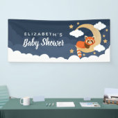 Bébé Lullaby Rouge Panda Moon Baby shower Bannière (Salon professionnel)