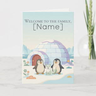 Bébé Manchot Mignon Carte de Nouveau Compagnon P