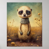 Bébé Meerkat Africain mignonne | Impression murale (Devant)