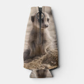 Bébé Meerkat Jouer Dans Le Sable, Glacière De Bout (Dos)