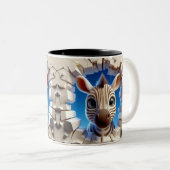 Bébé mignon 3D Zebra Hot Coca Café Animaux Mug (Devant droit)