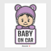 Bébé mignon à bord/Bébé sur autocollant (Feuille)
