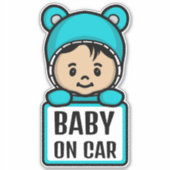 Bébé mignon à bord/Bébé sur autocollant (Devant)