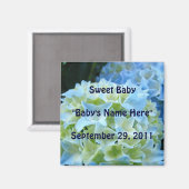 Bébé mignon aimant Nom de bébé Date de naissance H (Recto/Verso)